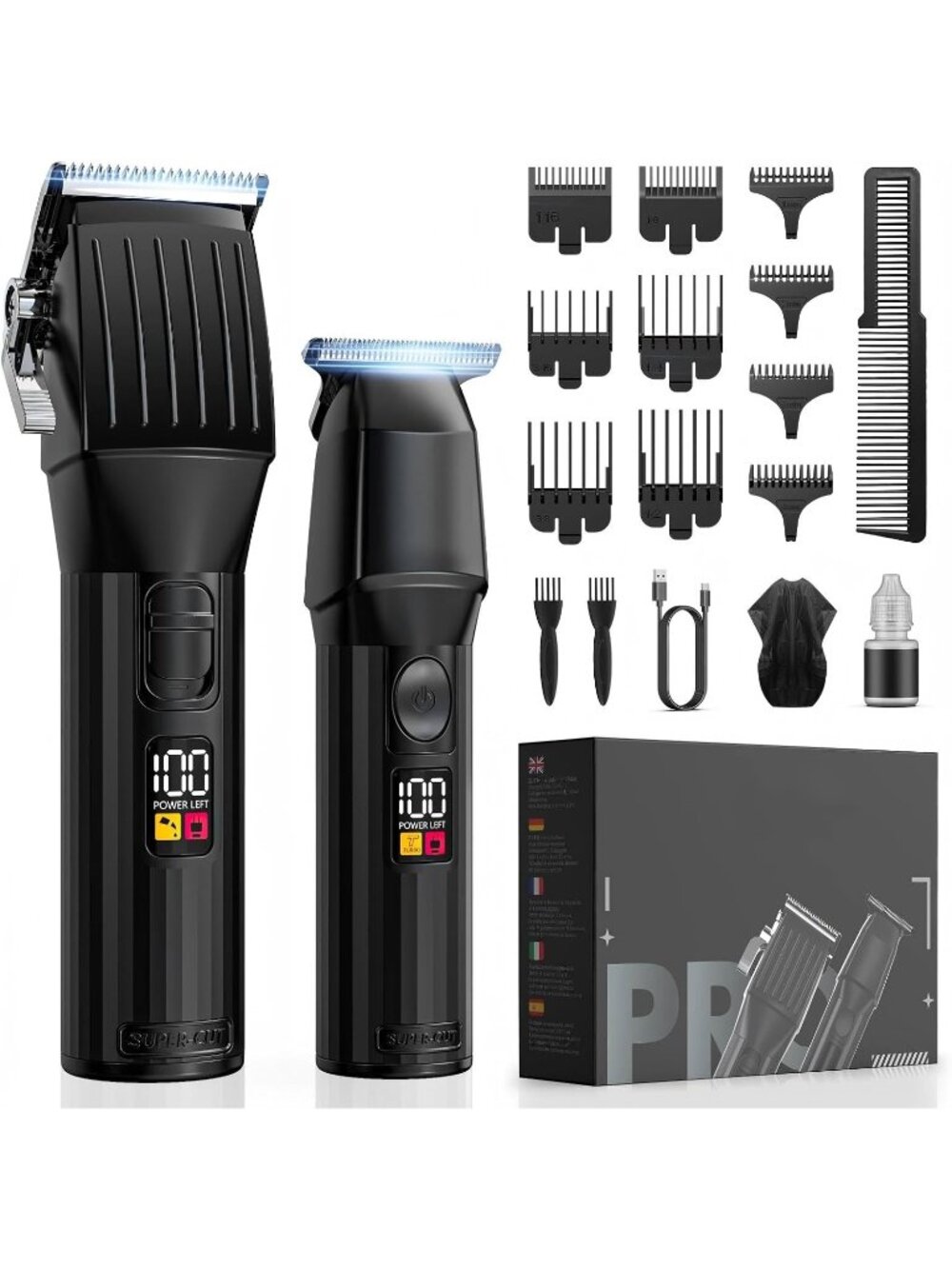 New Professional Hair Clippers for Men Beard Trimmers Kit Zero Gapped Haircut